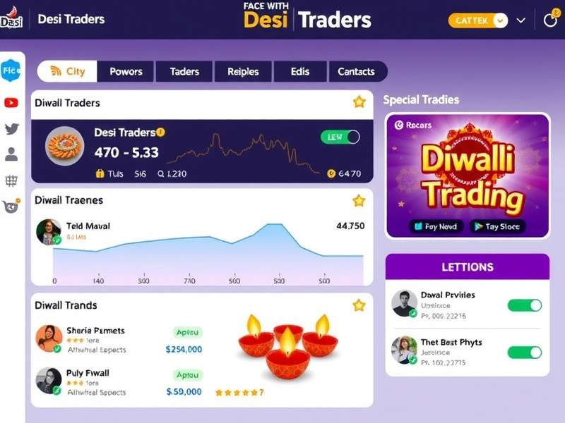 Desi Traders special Diwali trading event interface